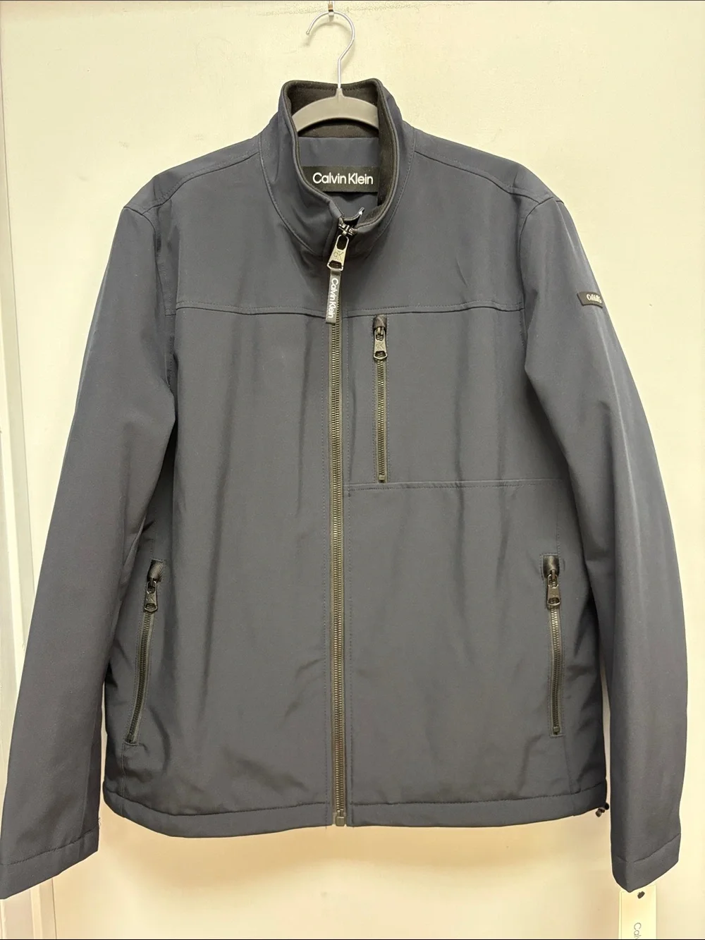 Calvin Klein Men’s Soft Shell Jacket with Sherpa Fleece Lining - Navy - NWT